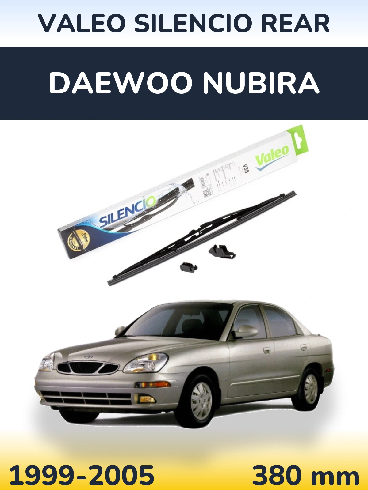 Задний дворник Valeo Silencio Rear 380 мм для Daewoo Nubira 1999-2005