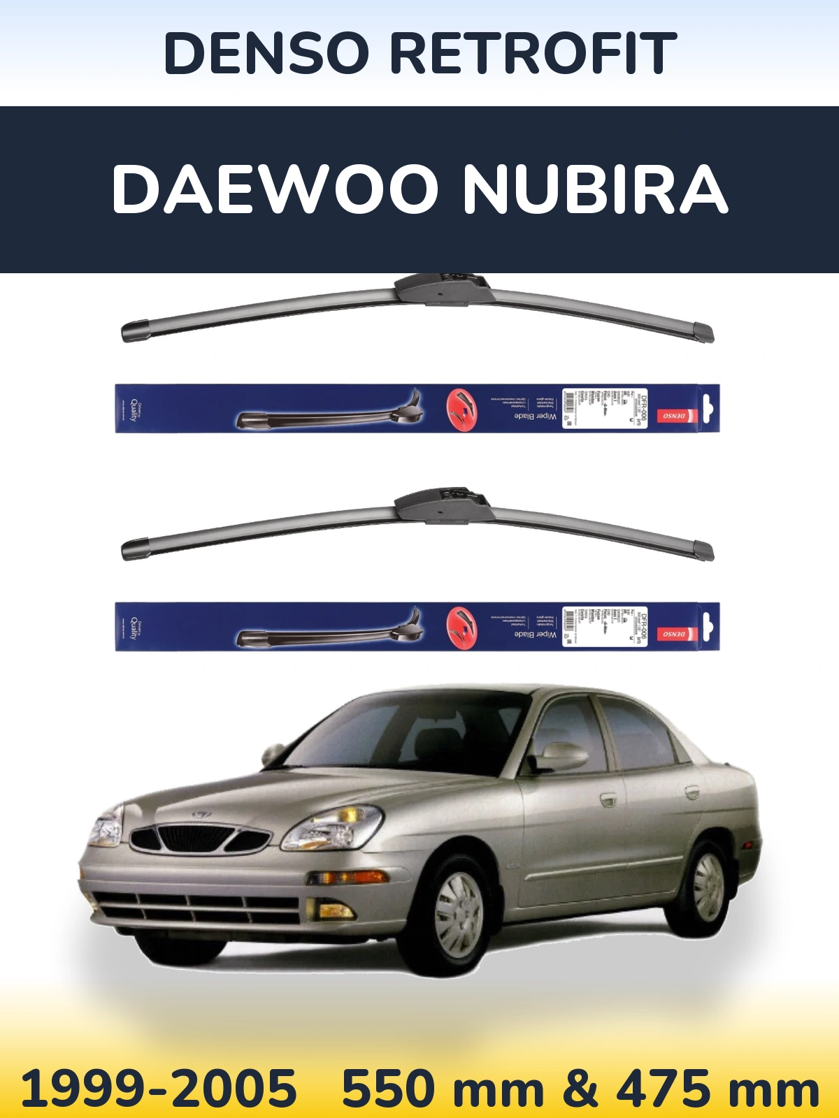Torkarblad Denso Retrofit för Daewoo Nubira