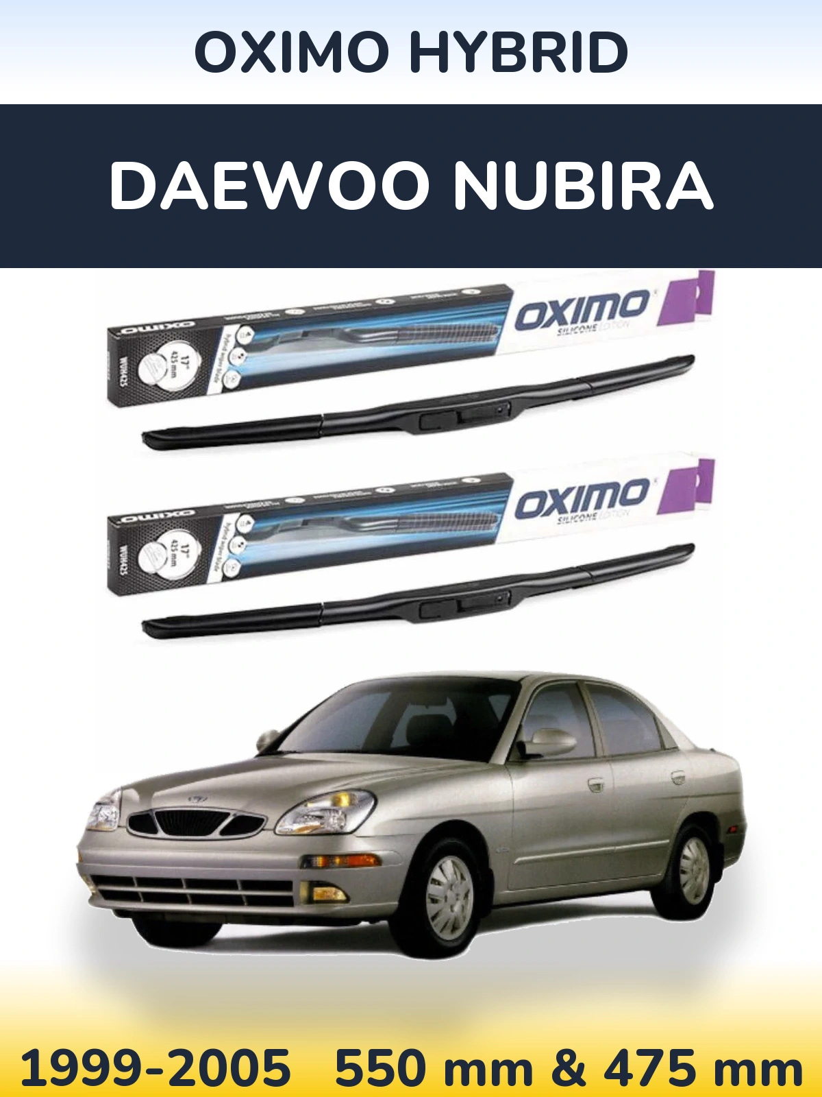 Torkarblad Oximo Hybrid för Daewoo Nubira
