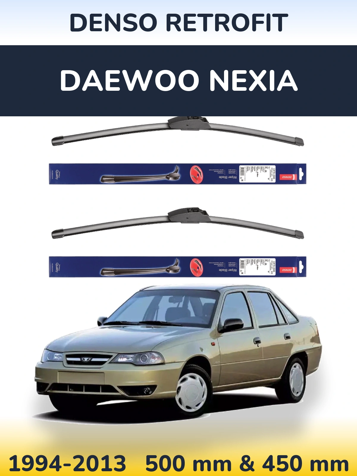 Torkarblad Denso Retrofit för Daewoo Nexia