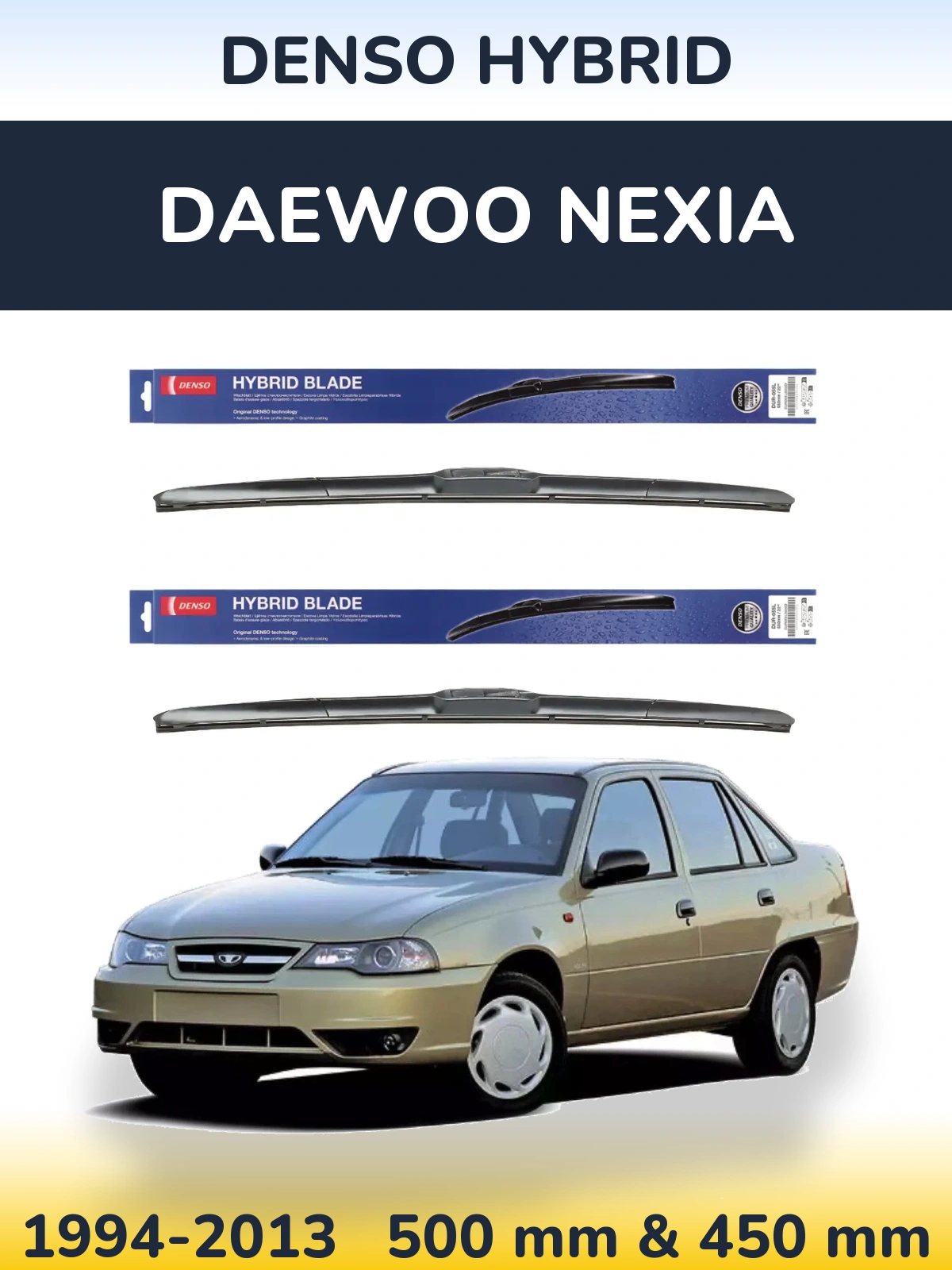Torkarblad Denso Hybrid för Daewoo Nexia