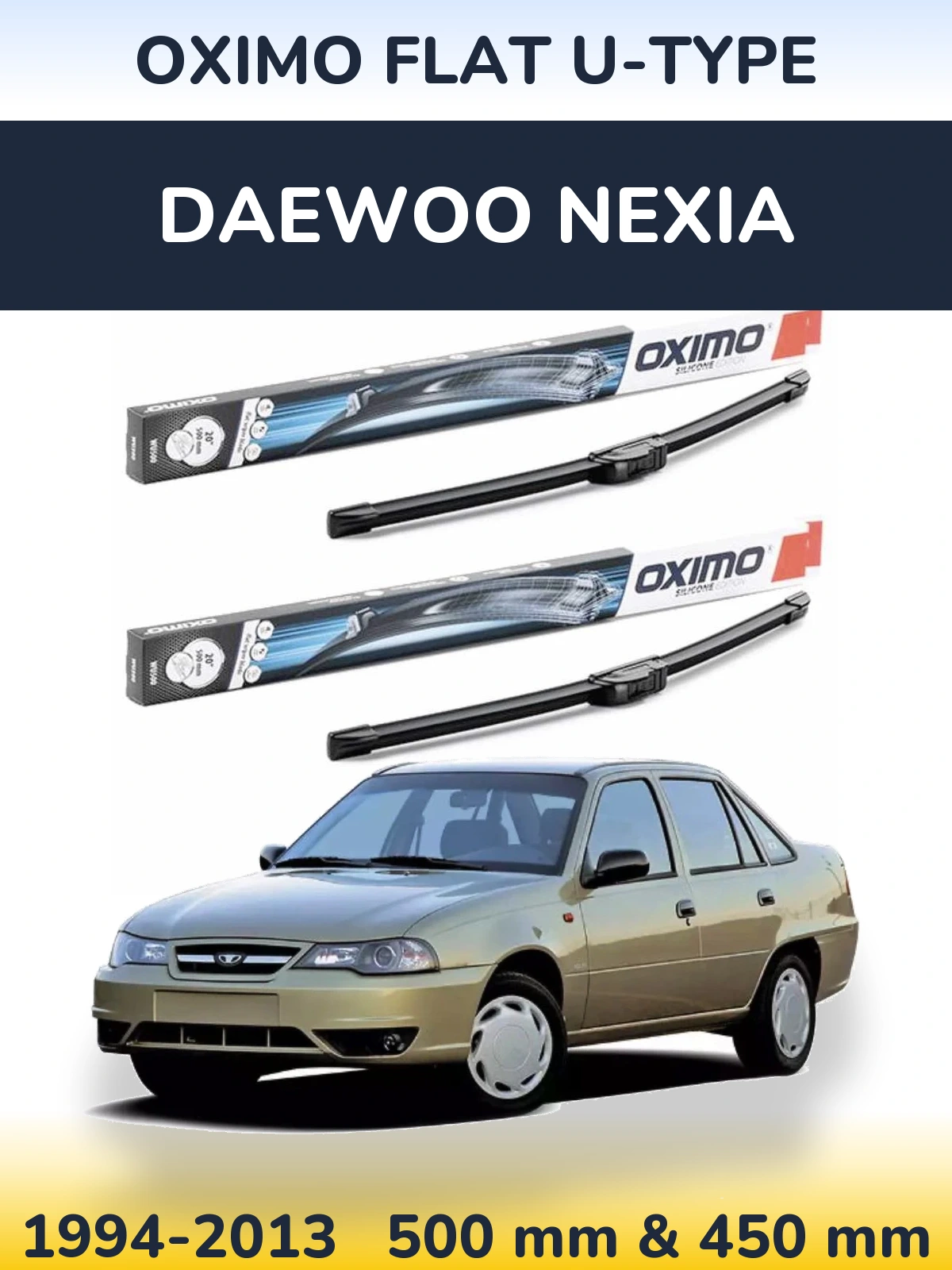 Torkarblad Oximo Flat U-type för Daewoo Nexia