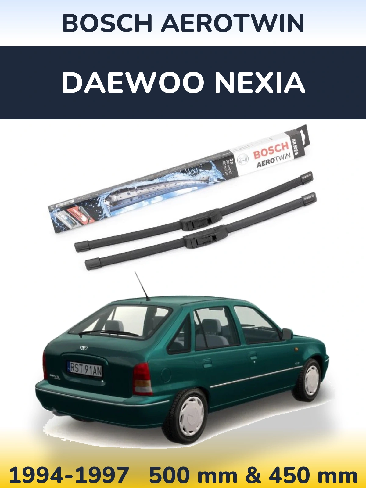 Torkarblad BOSCH AeroTwin för Daewoo Nexia