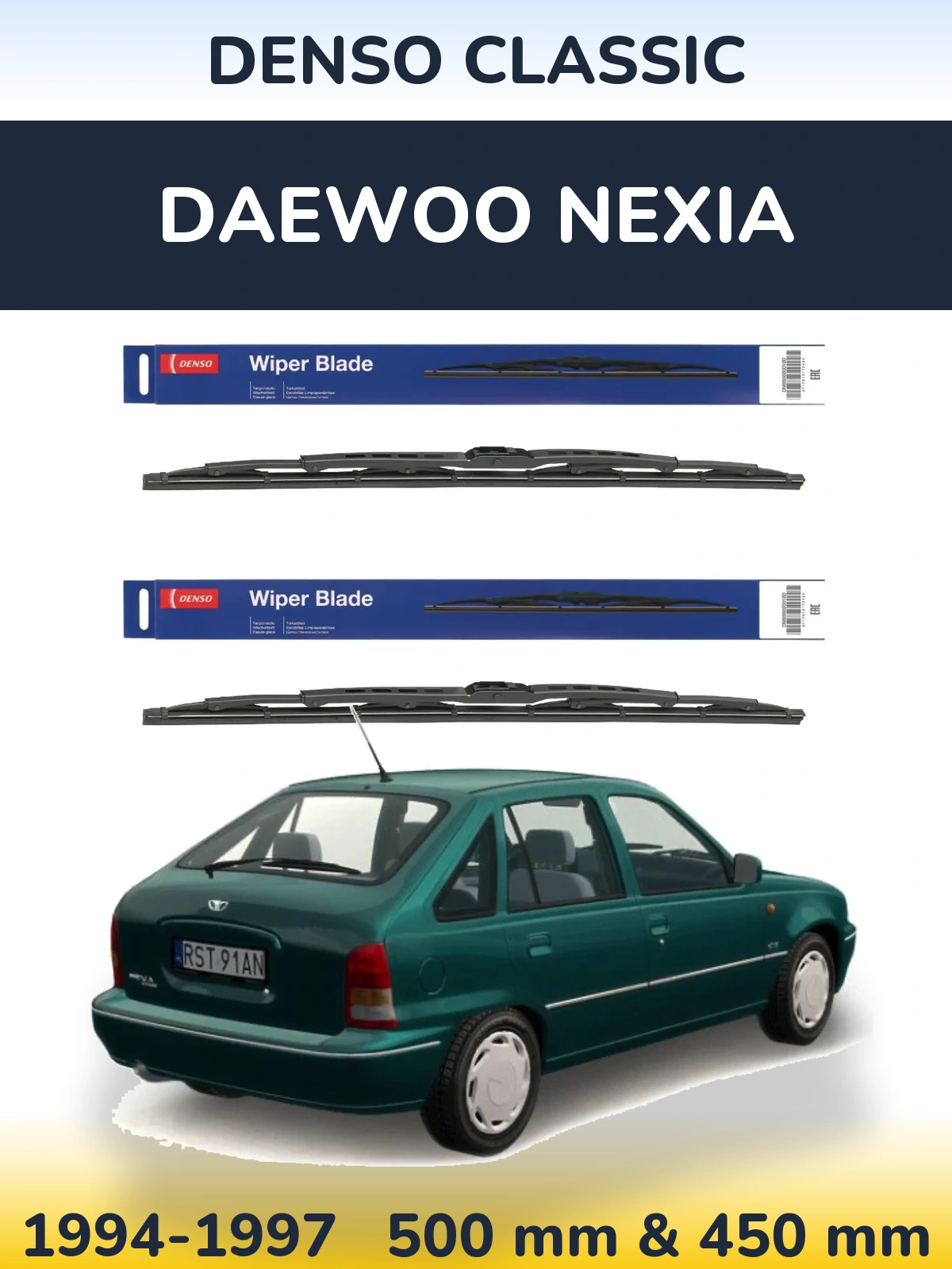 Torkarblad Denso Classic för Daewoo Nexia