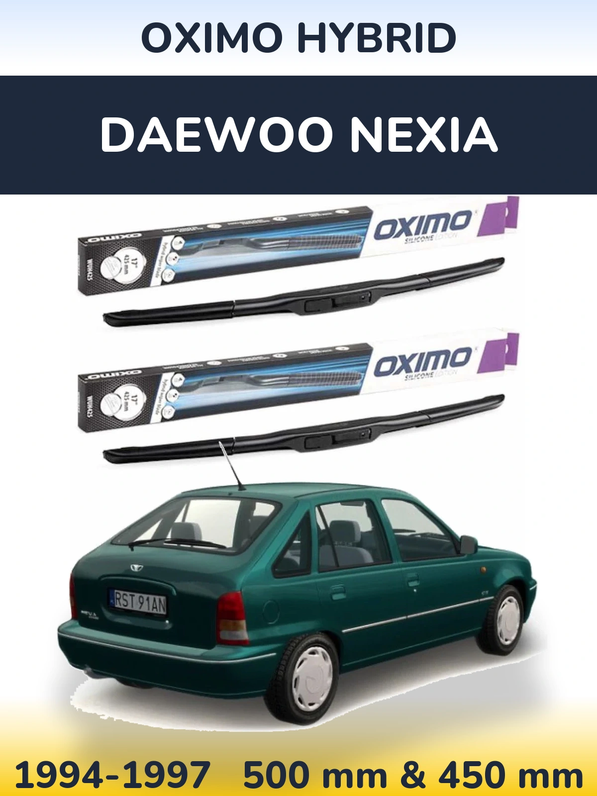 Torkarblad Oximo Hybrid för Daewoo Nexia