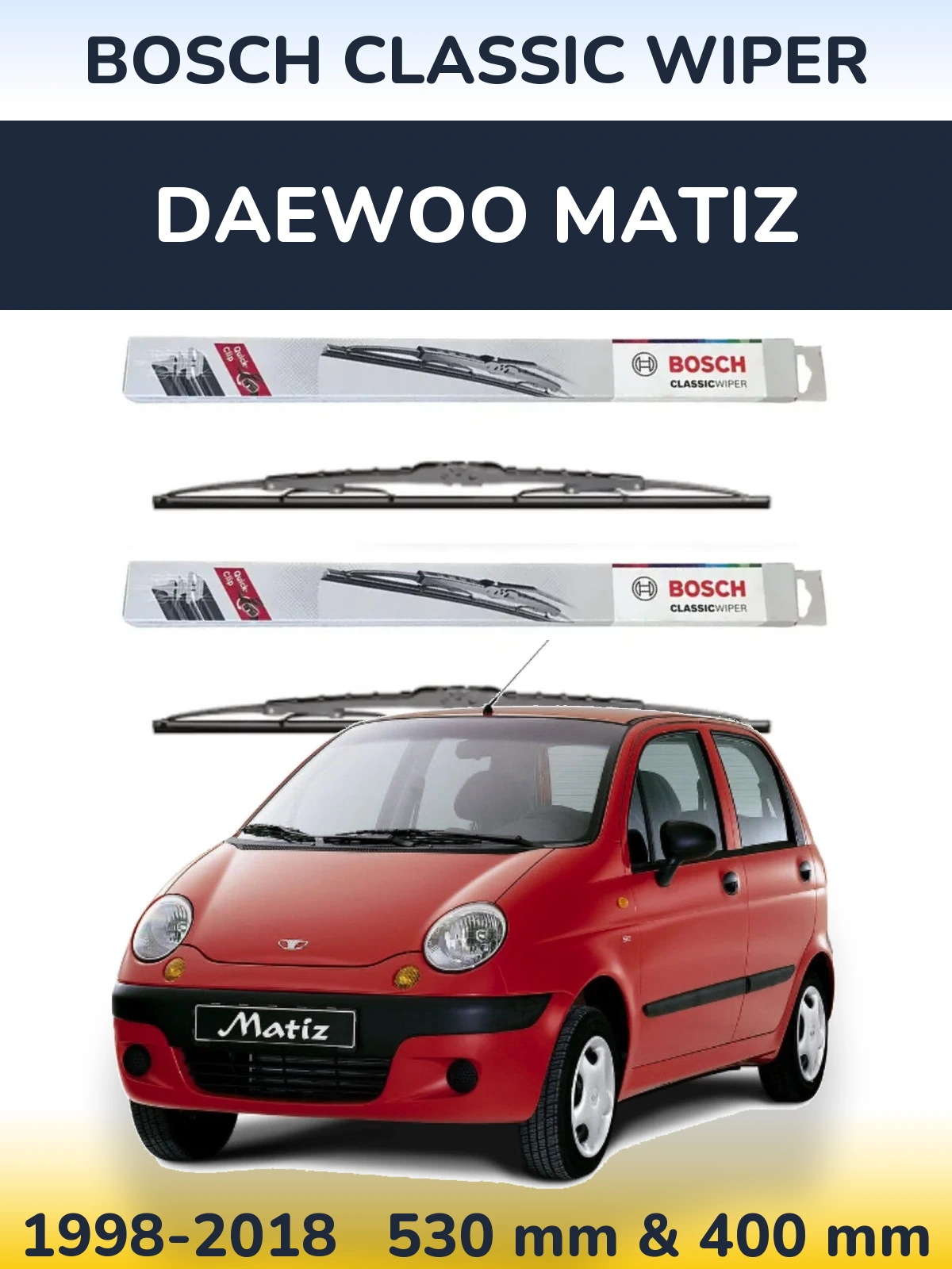 Torkarblad BOSCH Classic Wiper för Daewoo Matiz