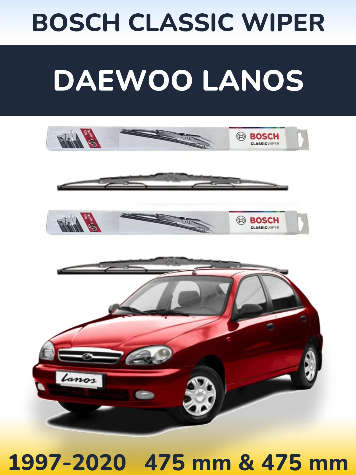 Torkarblad BOSCH Classic Wiper för Daewoo Lanos
