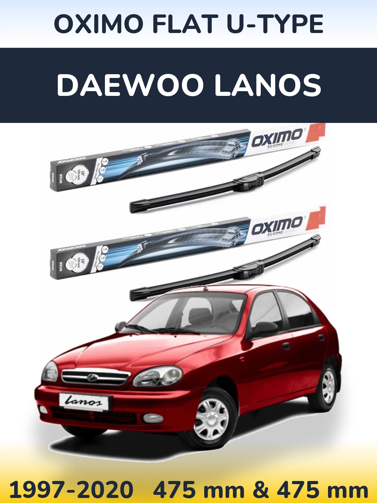 Torkarblad Oximo Flat U-type för Daewoo Lanos