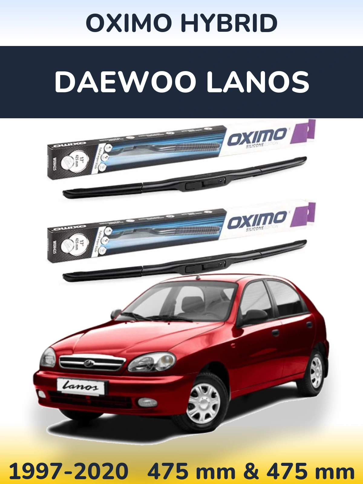 Torkarblad Oximo Hybrid för Daewoo Lanos