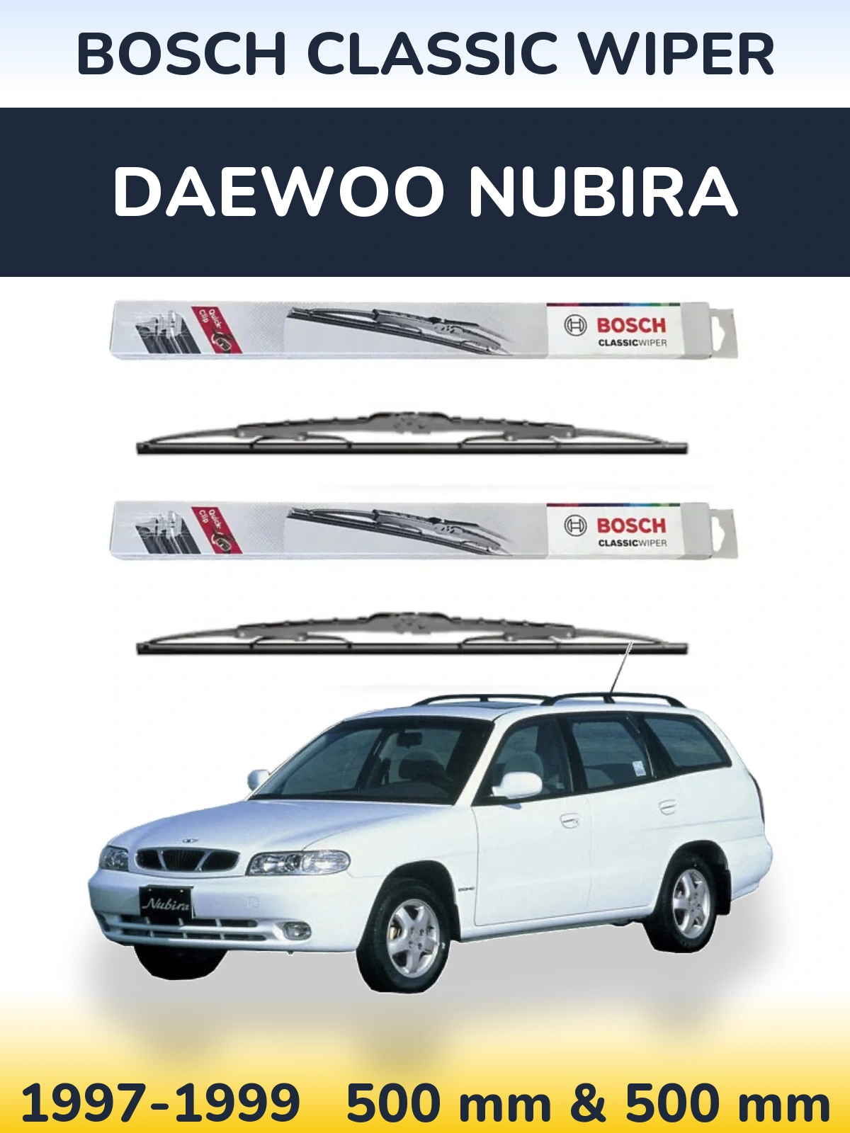 Torkarblad BOSCH Classic Wiper för Daewoo Nubira