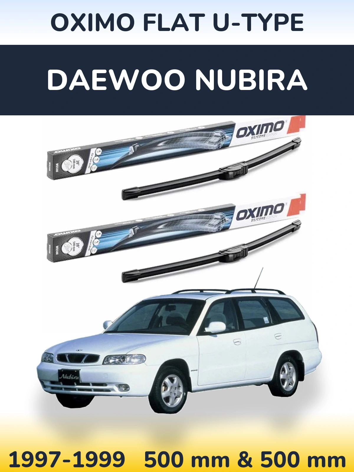 Torkarblad Oximo Flat U-type för Daewoo Nubira