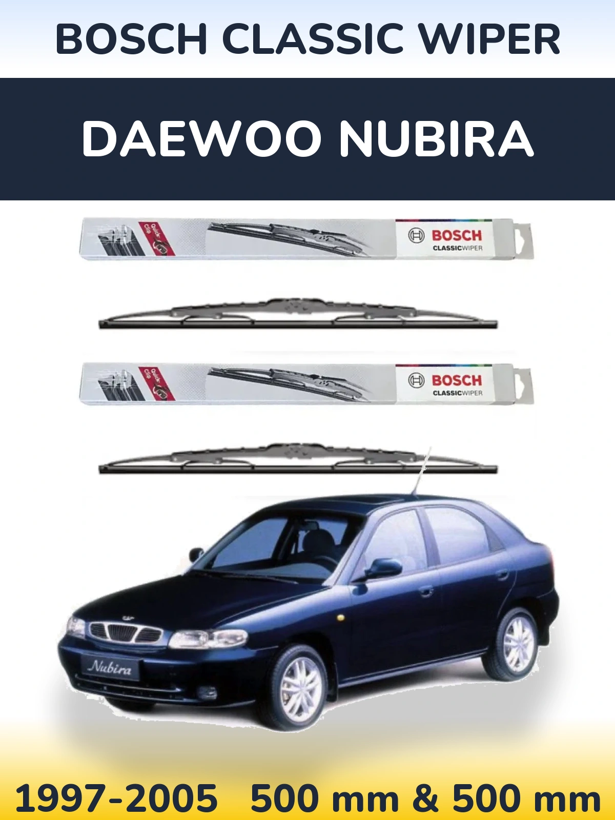 Torkarblad BOSCH Classic Wiper för Daewoo Nubira