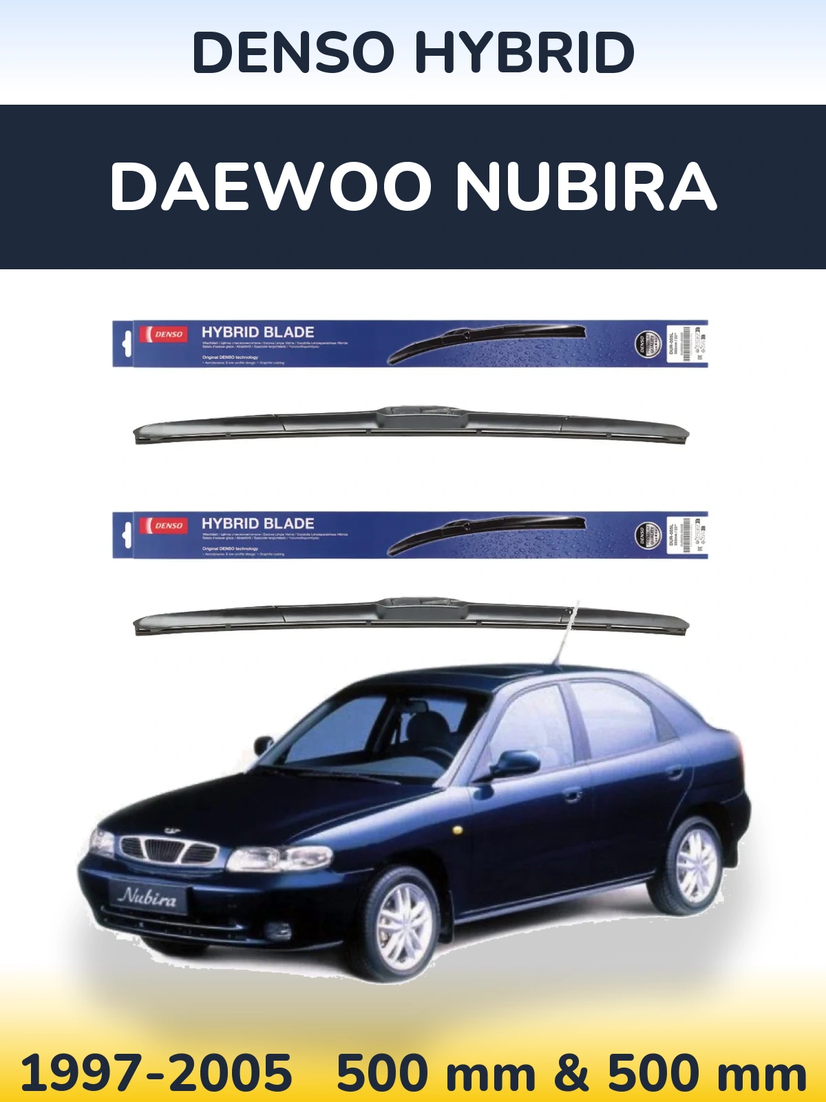 Torkarblad Denso Hybrid för Daewoo Nubira