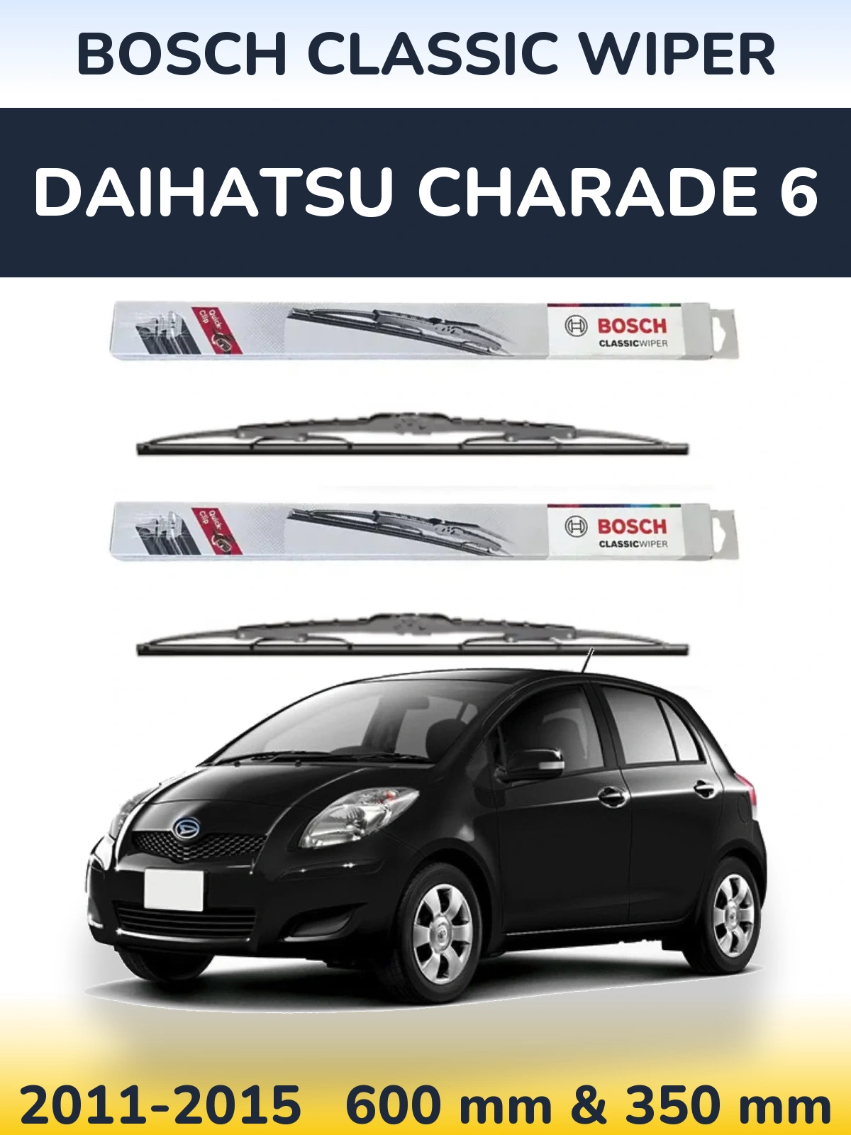 Torkarblad BOSCH Classic Wiper för Daihatsu Charade 6