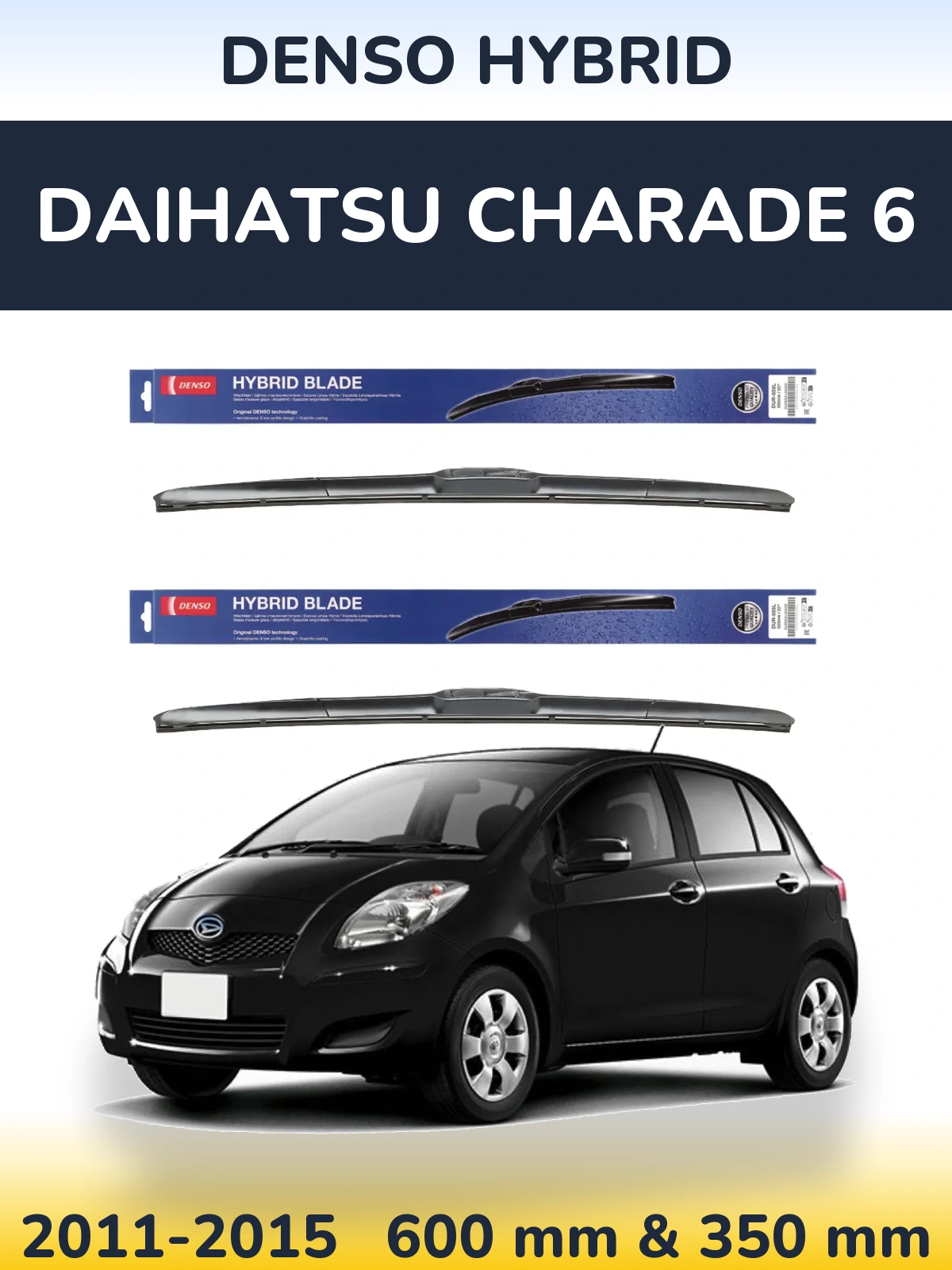 Torkarblad Denso Hybrid för Daihatsu Charade 6