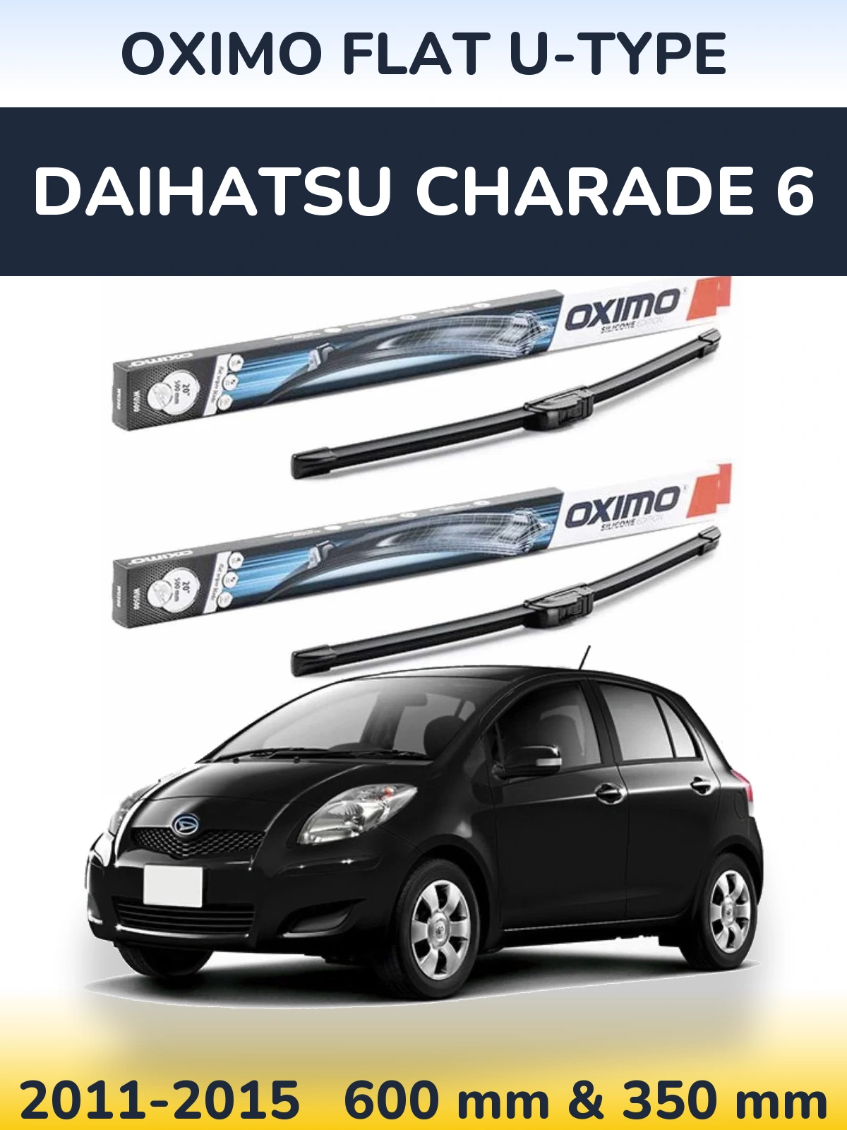 Torkarblad Oximo Flat U-type för Daihatsu Charade 6