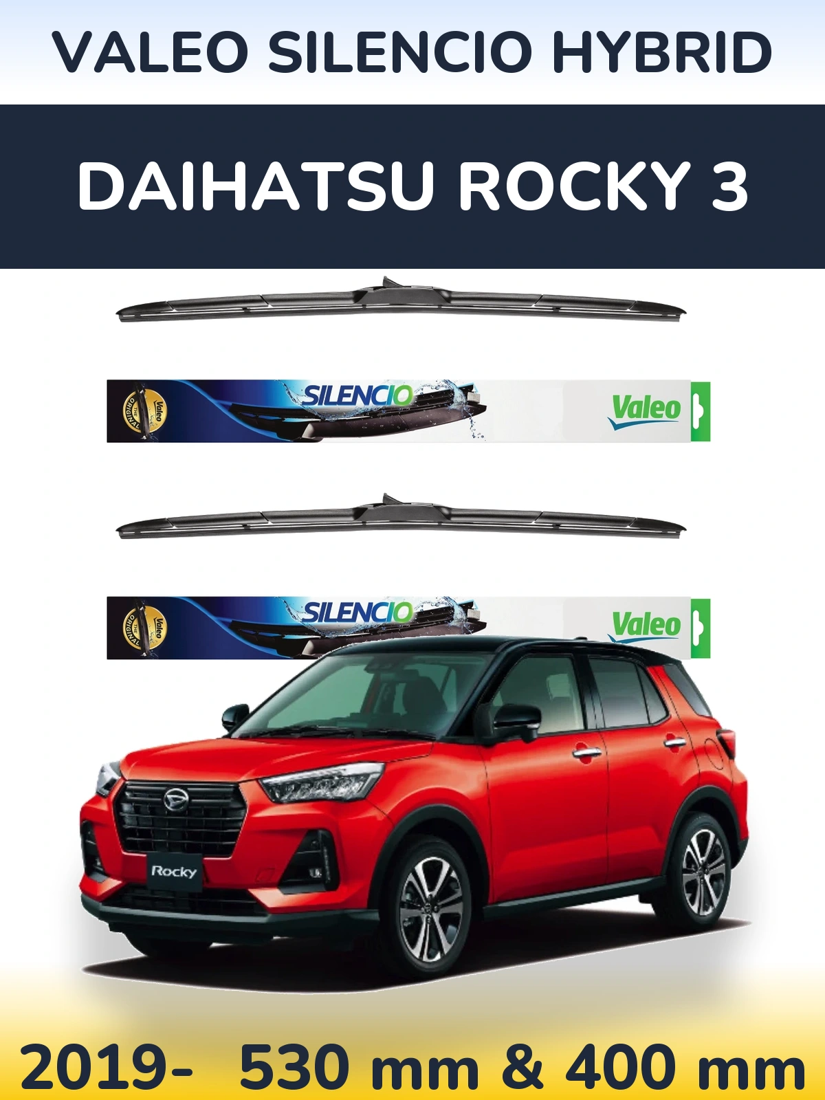 Torkarblad Valeo Silencio Hybrid för Daihatsu Rocky 3