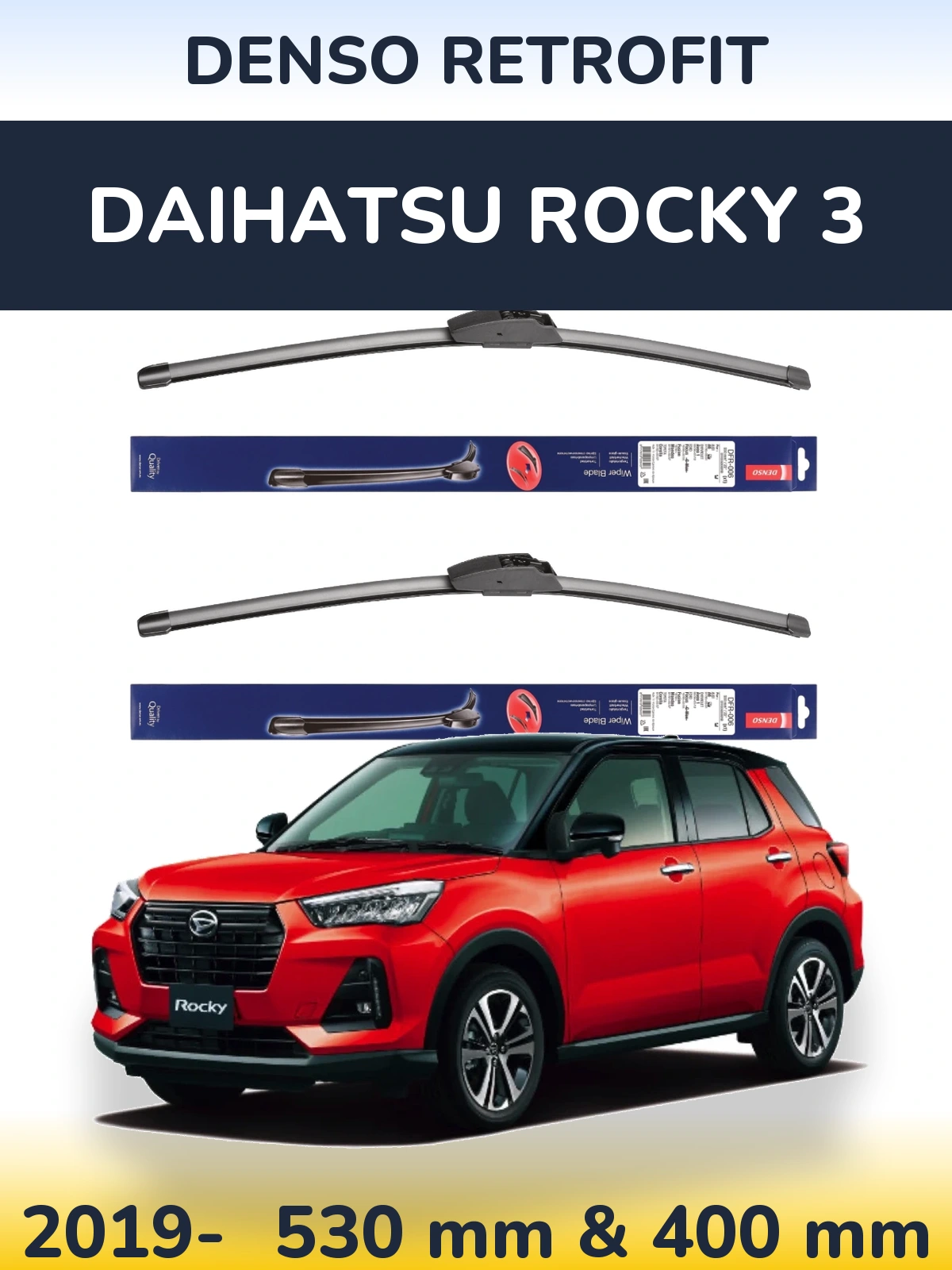 Torkarblad Denso Retrofit för Daihatsu Rocky 3