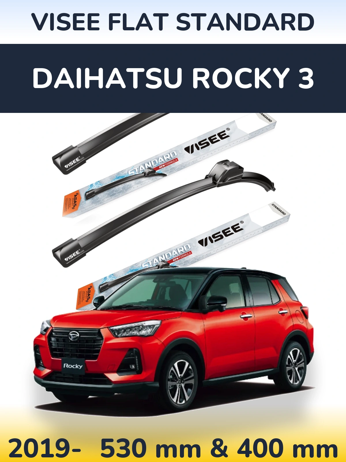 Torkarblad VISEE FLAT STANDARD för Daihatsu Rocky 3