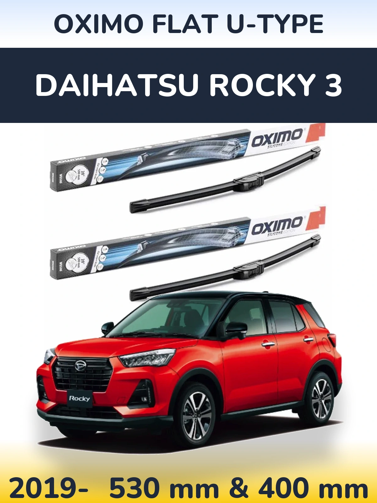 Torkarblad Oximo Flat U-type för Daihatsu Rocky 3