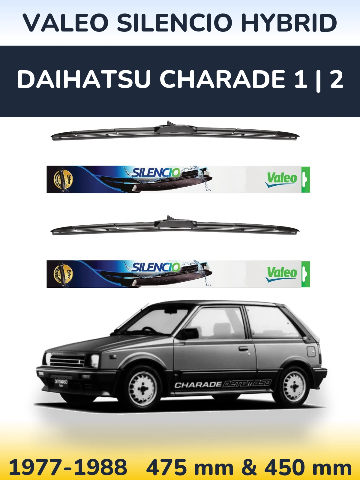 Torkarblad Valeo Silencio Hybrid för Daihatsu Charade 1 | 2