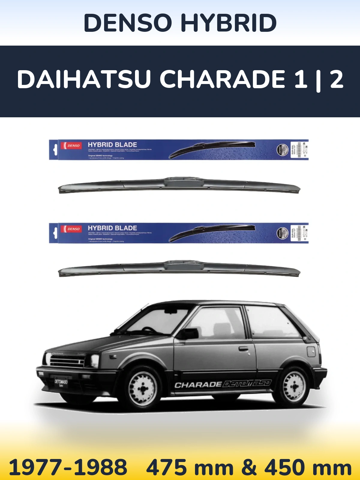 Torkarblad Denso Hybrid för Daihatsu Charade 1 | 2