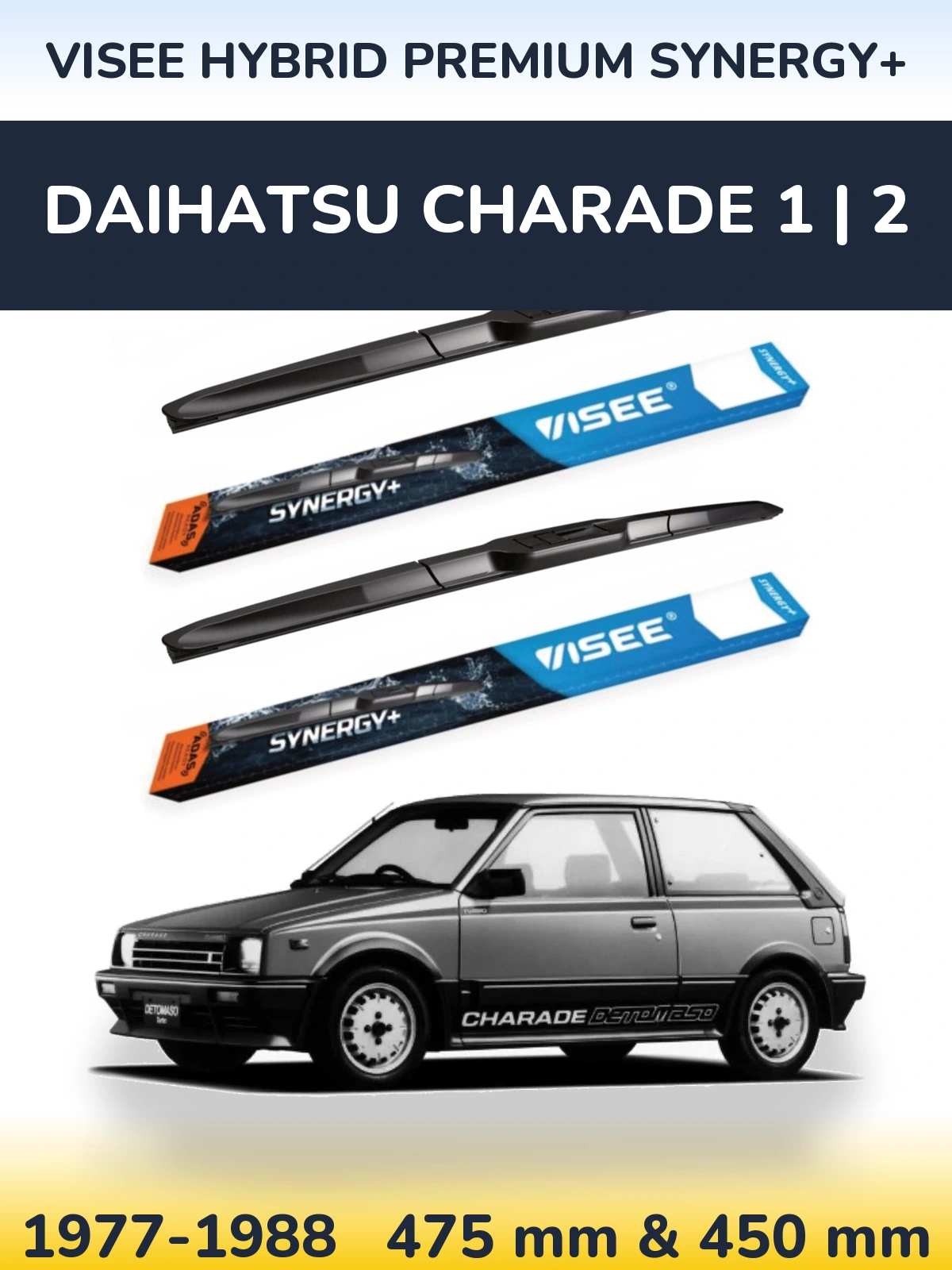 Torkarblad VISEE HYBRID PREMIUM SYNERGY+ för Daihatsu Charade 1 | 2