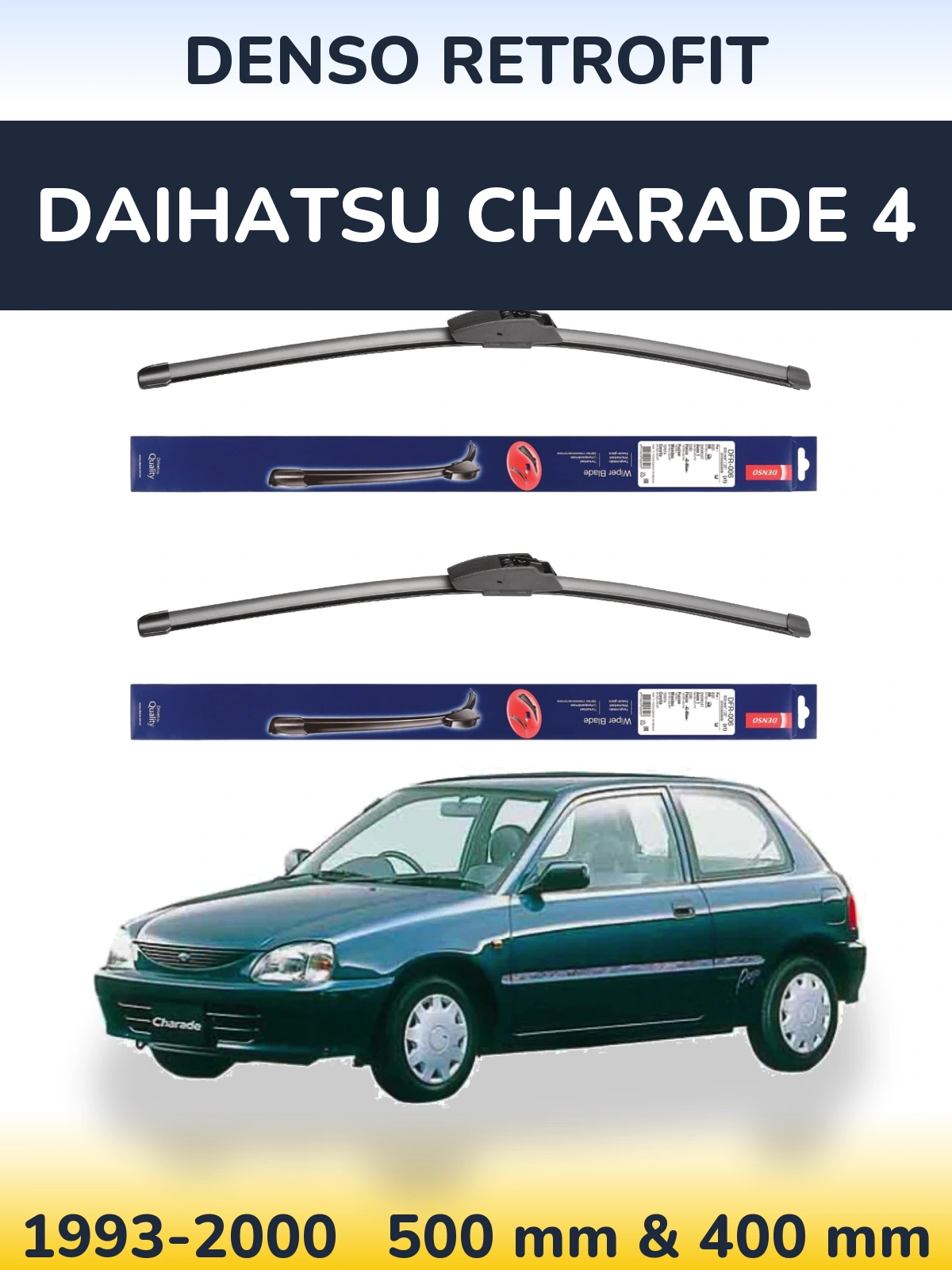Torkarblad Denso Retrofit för Daihatsu Charade 4