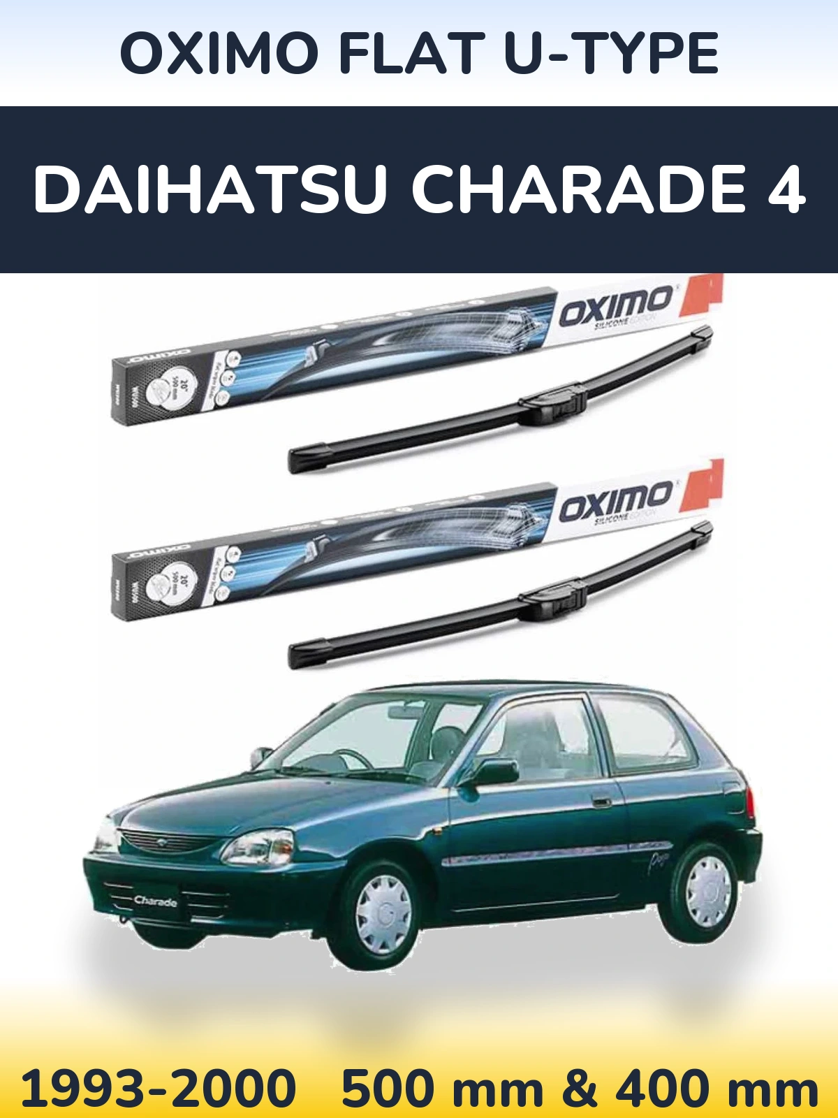 Torkarblad Oximo Flat U-type för Daihatsu Charade 4