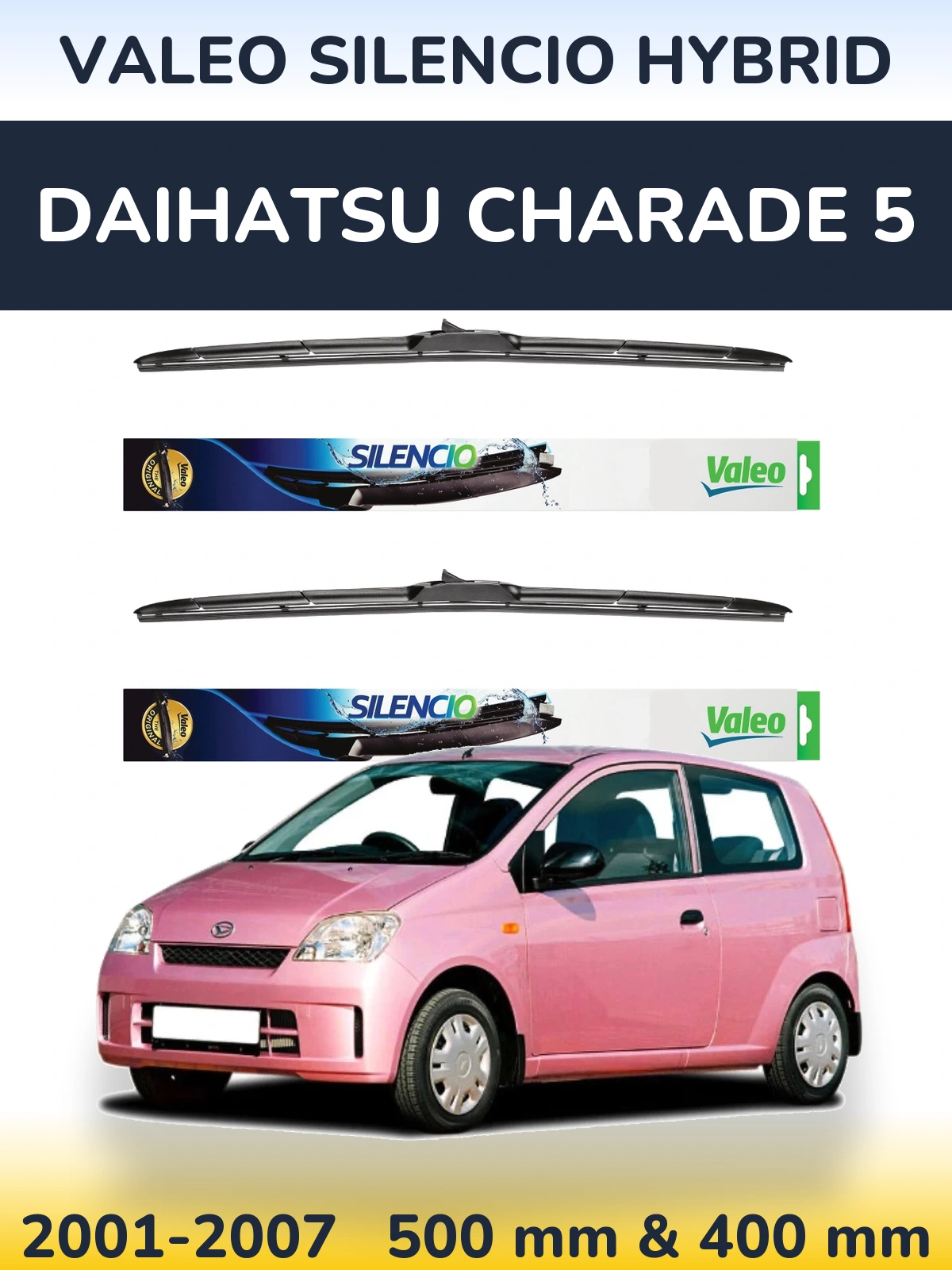 Torkarblad Valeo Silencio Hybrid för Daihatsu Charade 5