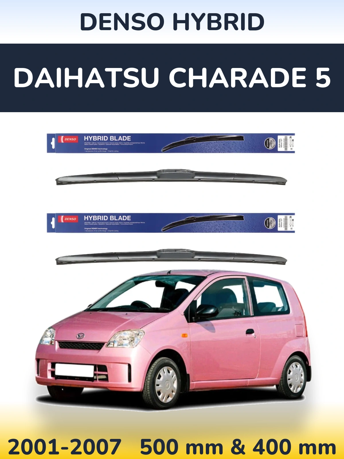 Torkarblad Denso Hybrid för Daihatsu Charade 5