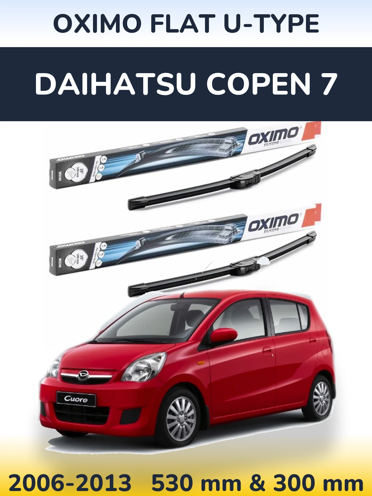Torkarblad Oximo Flat U-type för Daihatsu Copen 7
