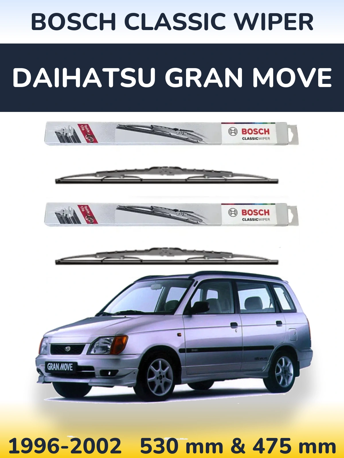 Torkarblad BOSCH Classic Wiper för Daihatsu Gran Move