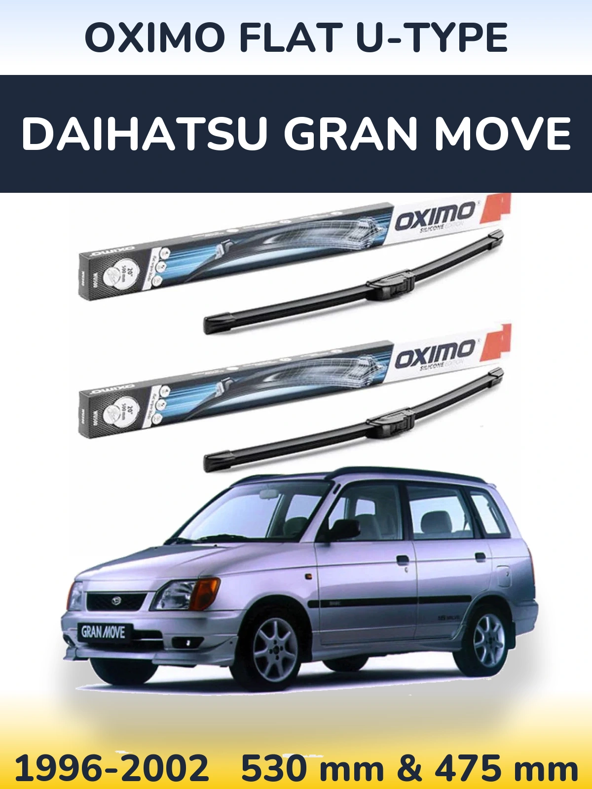Torkarblad Oximo Flat U-type för Daihatsu Gran Move