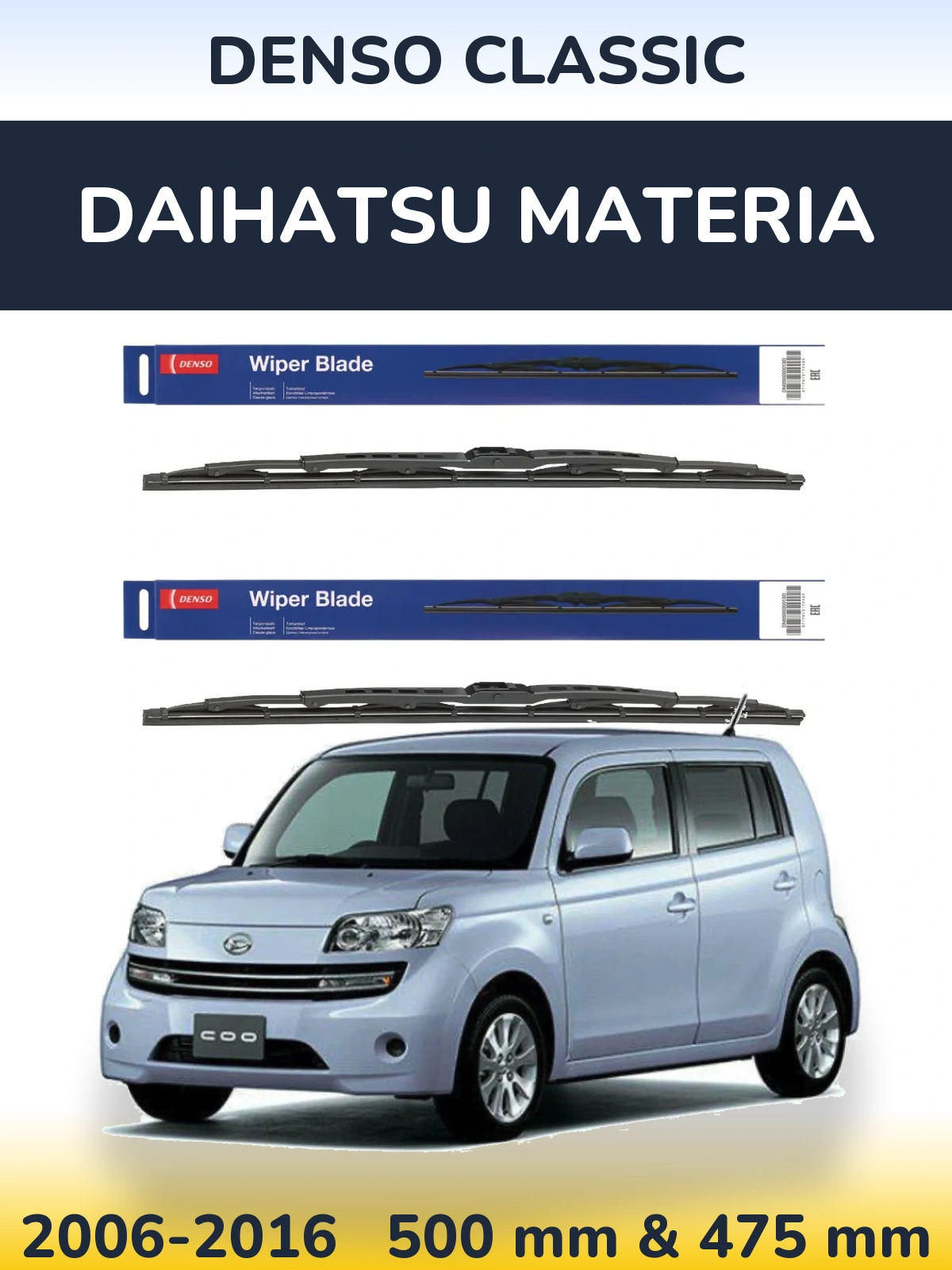 Torkarblad Denso Classic för Daihatsu Materia