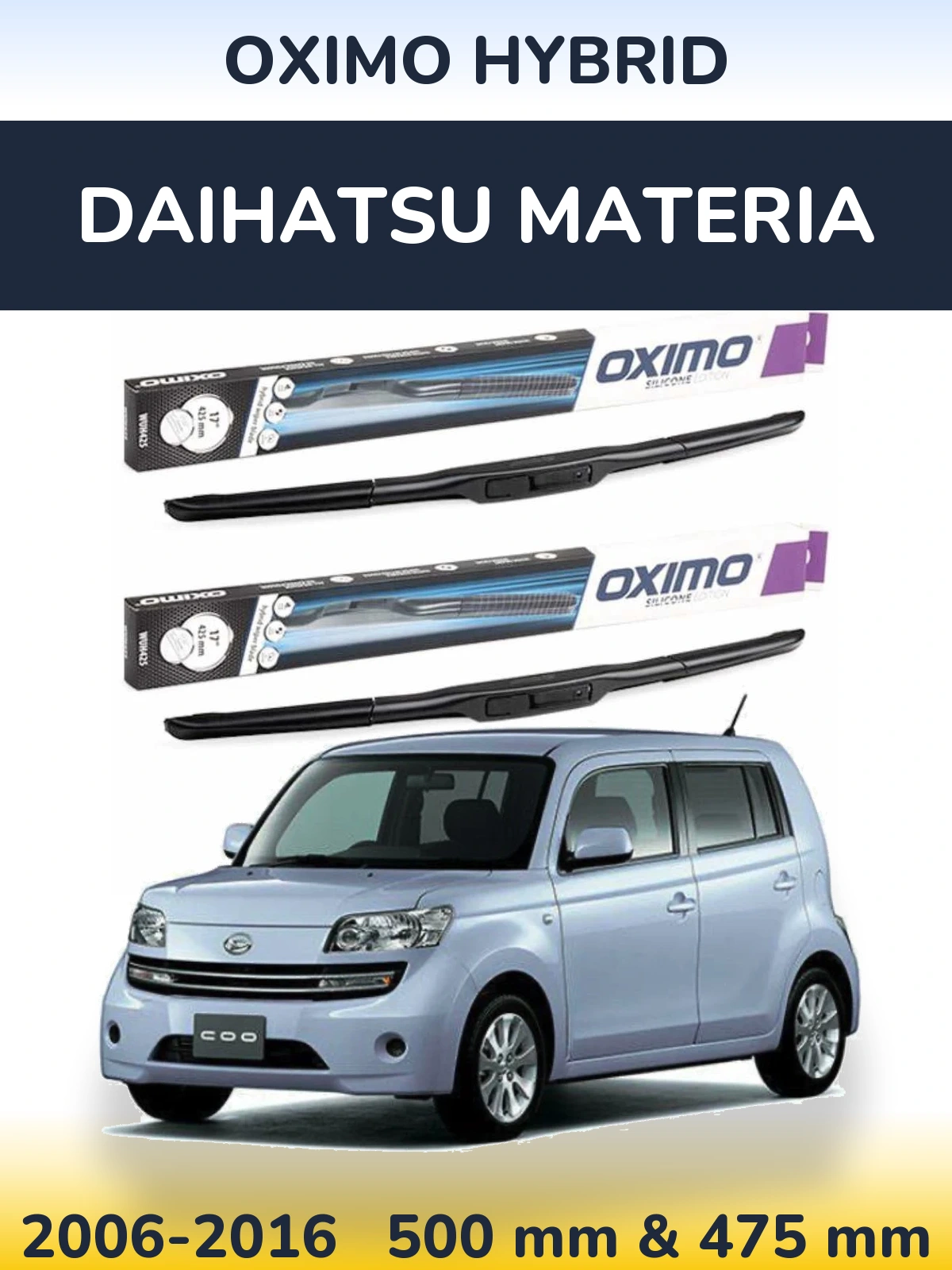 Torkarblad Oximo Hybrid för Daihatsu Materia