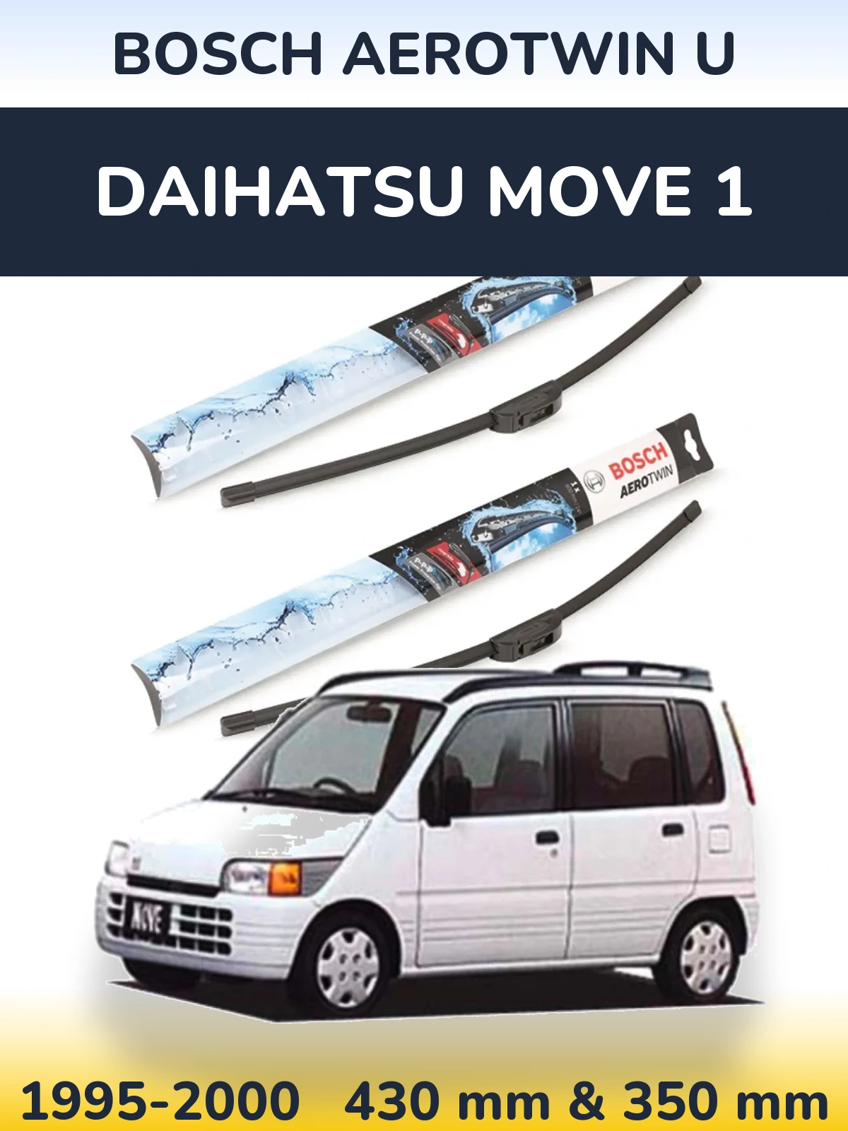 Torkarblad BOSCH AeroTwin U för Daihatsu Move 1