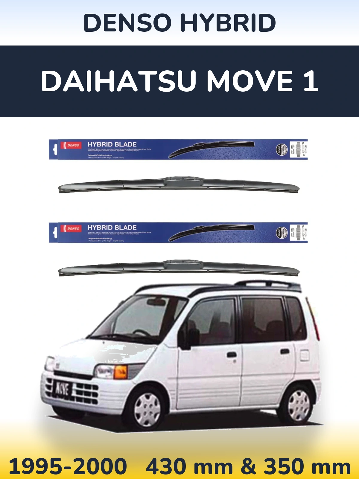 Torkarblad Denso Hybrid för Daihatsu Move 1
