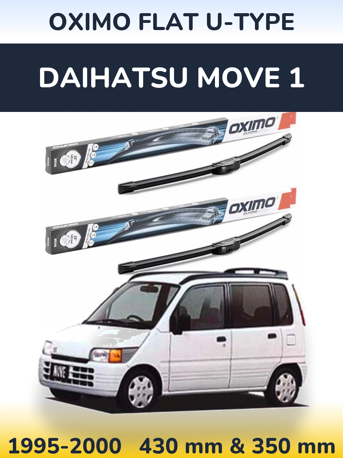 Torkarblad Oximo Flat U-type för Daihatsu Move 1