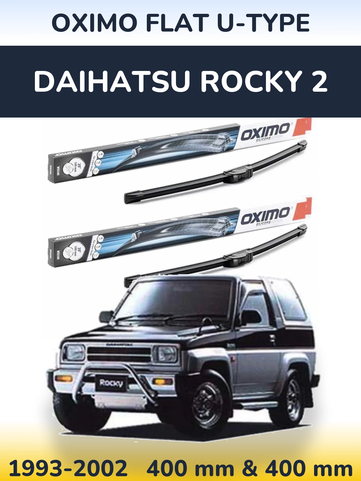 Torkarblad Oximo Flat U-type för Daihatsu Rocky 2