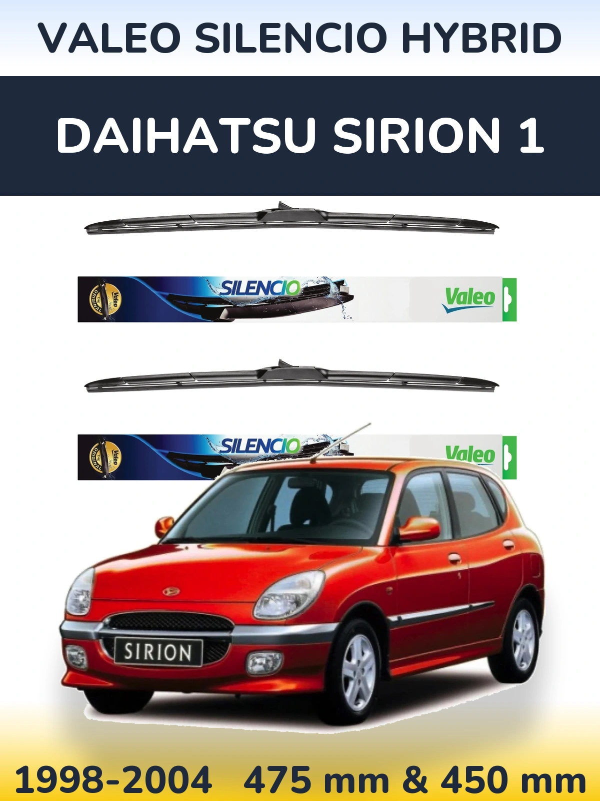 Torkarblad Valeo Silencio Hybrid för Daihatsu SIrion 1