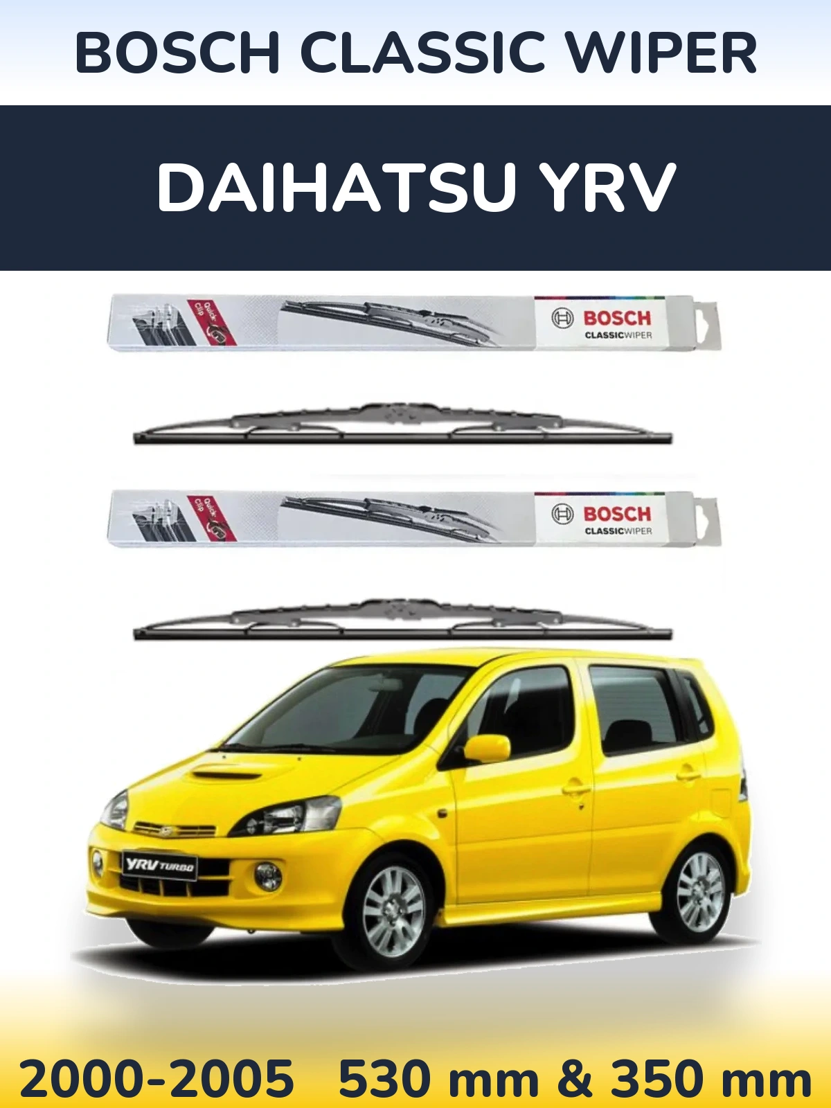 Torkarblad BOSCH Classic Wiper för Daihatsu YRV