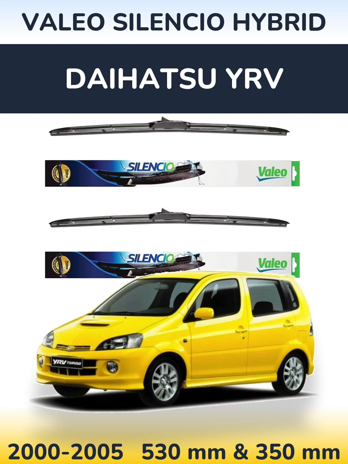 Torkarblad Valeo Silencio Hybrid för Daihatsu YRV