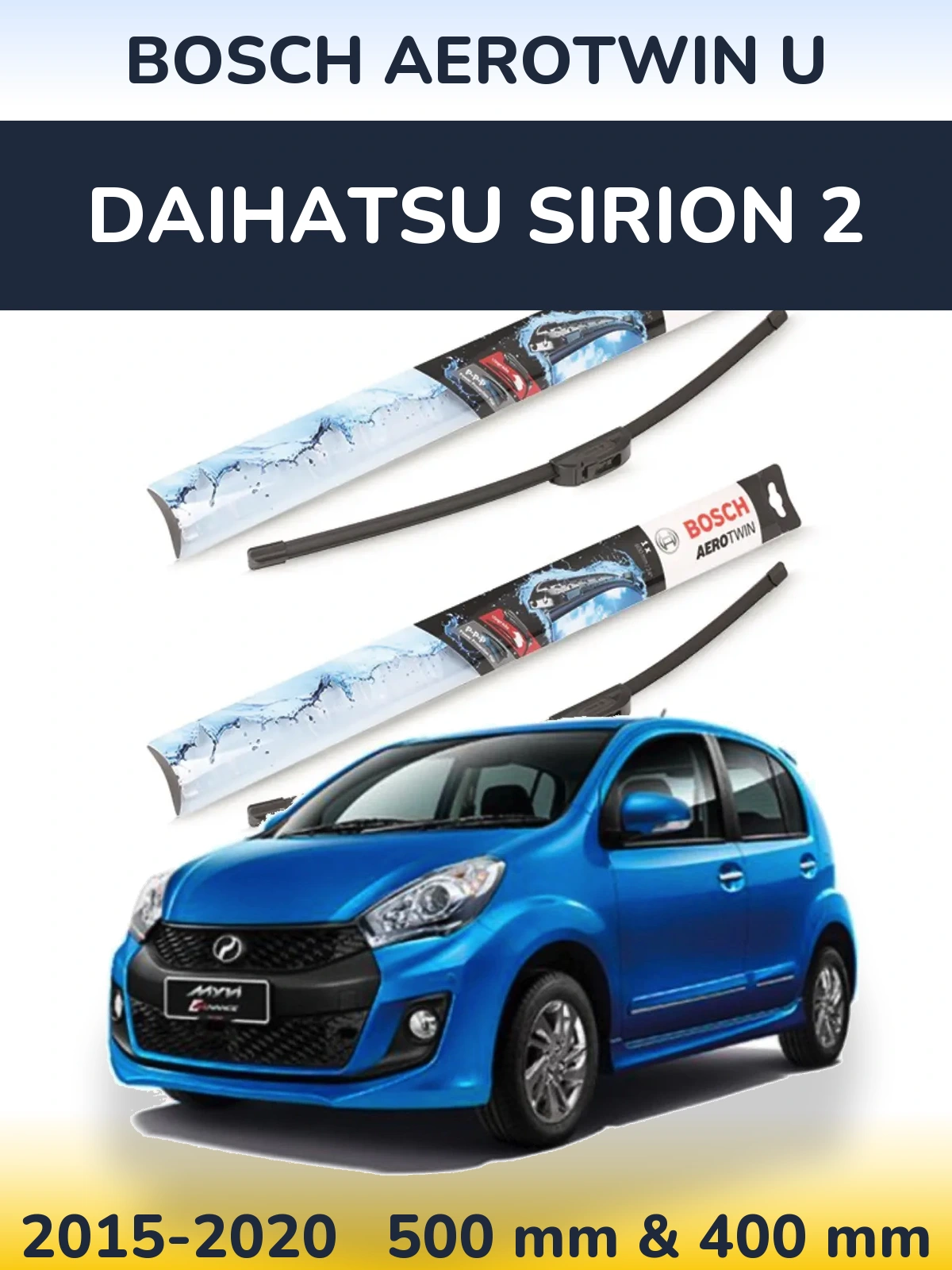 Torkarblad BOSCH AeroTwin U för Daihatsu SIrion 2