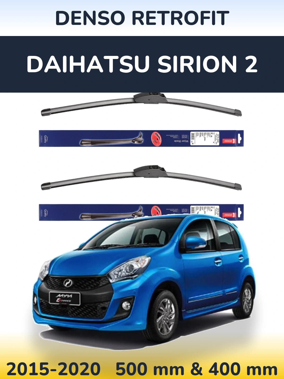 Torkarblad Denso Retrofit för Daihatsu SIrion 2