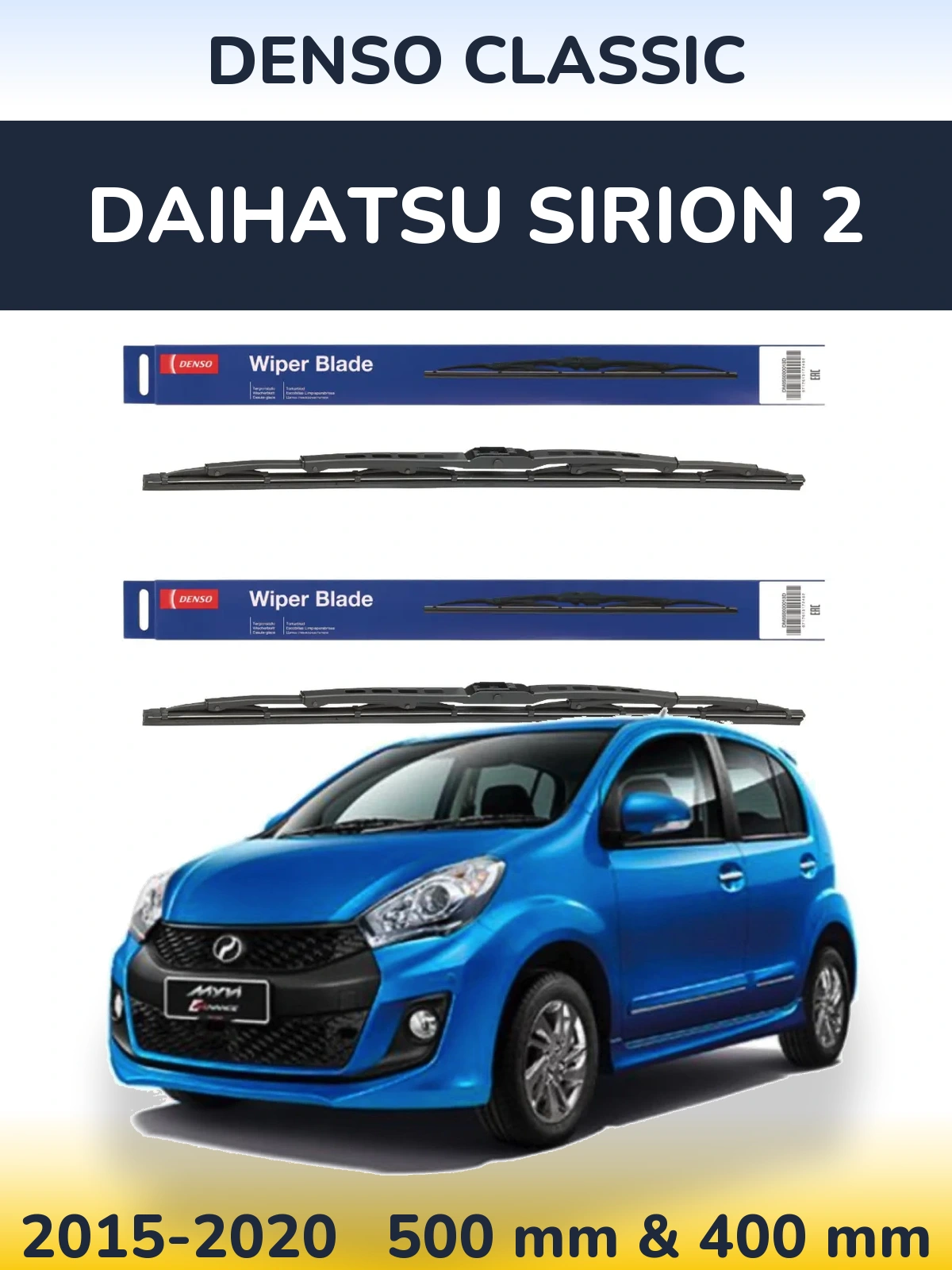 Torkarblad Denso Classic för Daihatsu SIrion 2