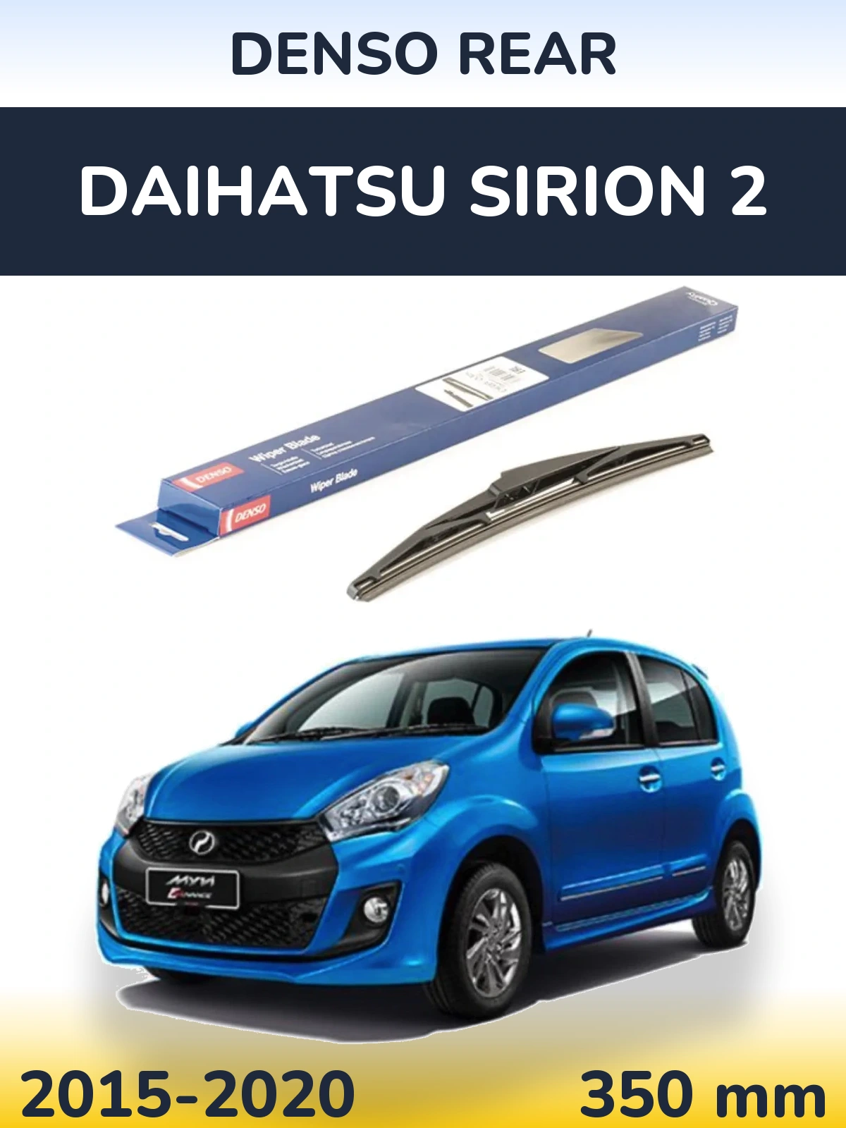 Torkarblad Denso Rear för Daihatsu SIrion 2