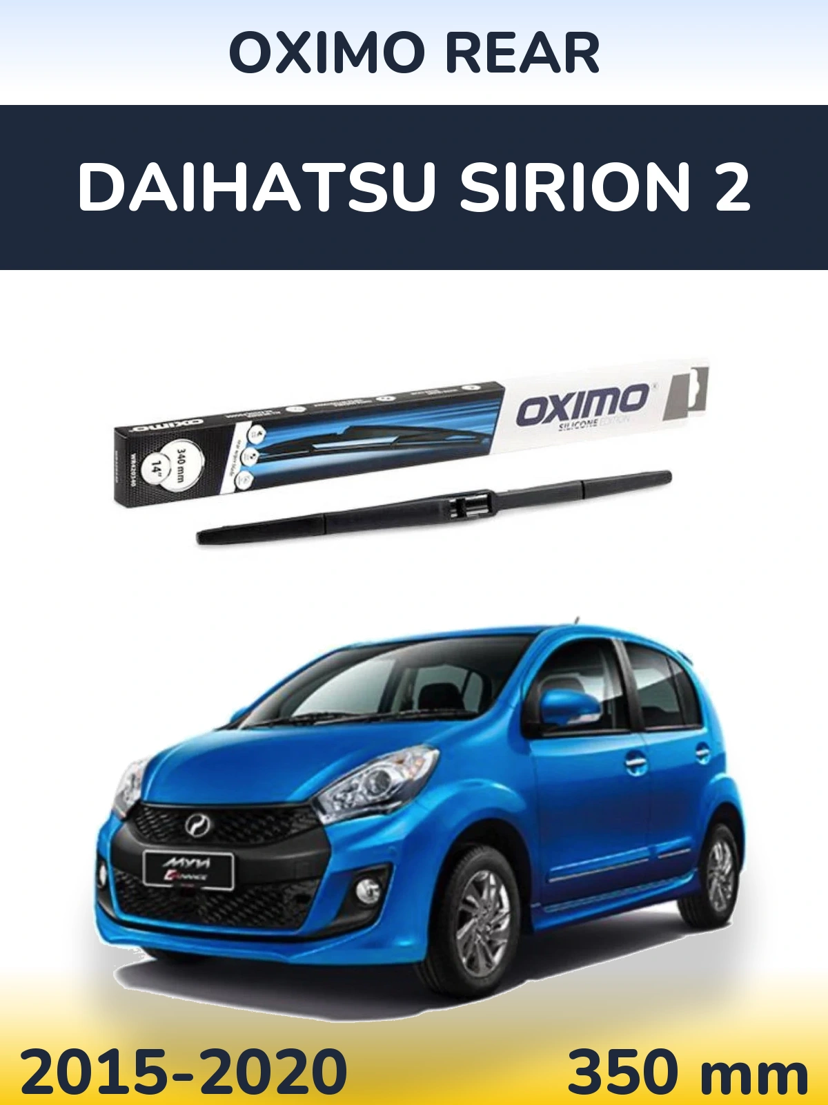 Torkarblad Oximo Rear för Daihatsu SIrion 2