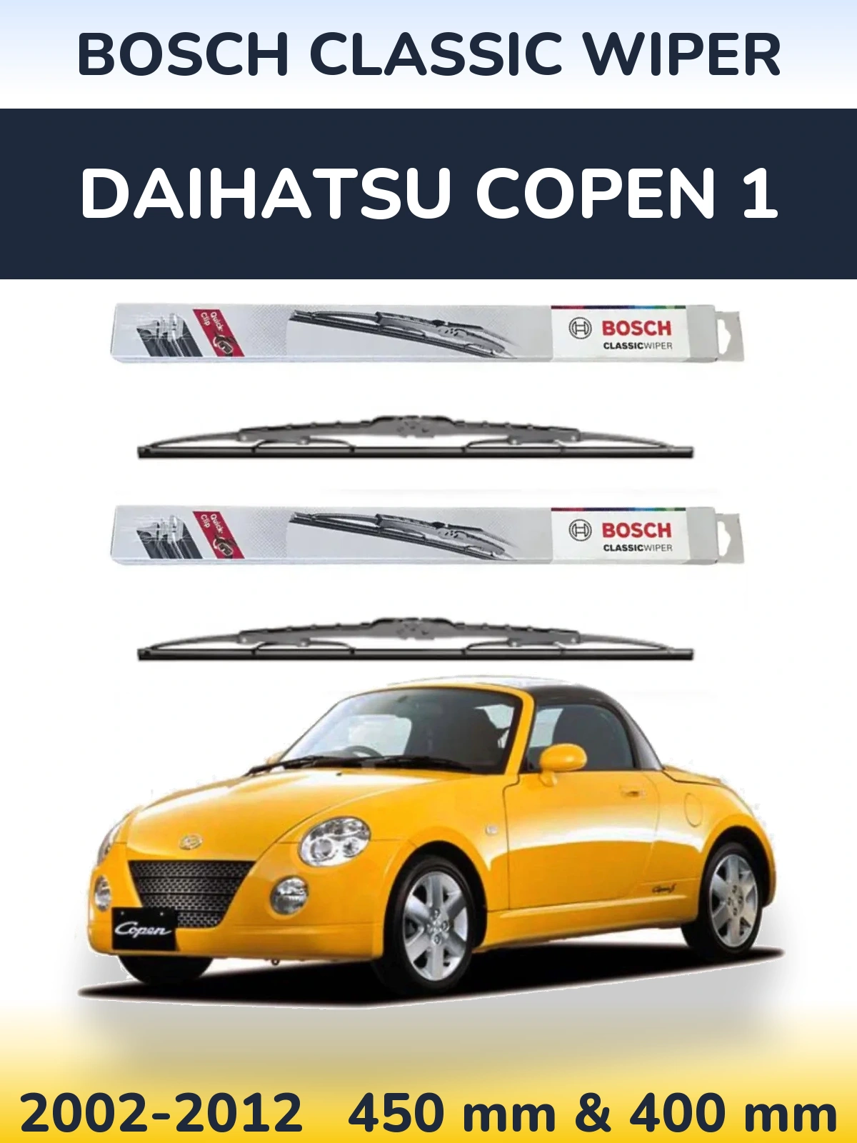 Torkarblad BOSCH Classic Wiper för Daihatsu Copen 1