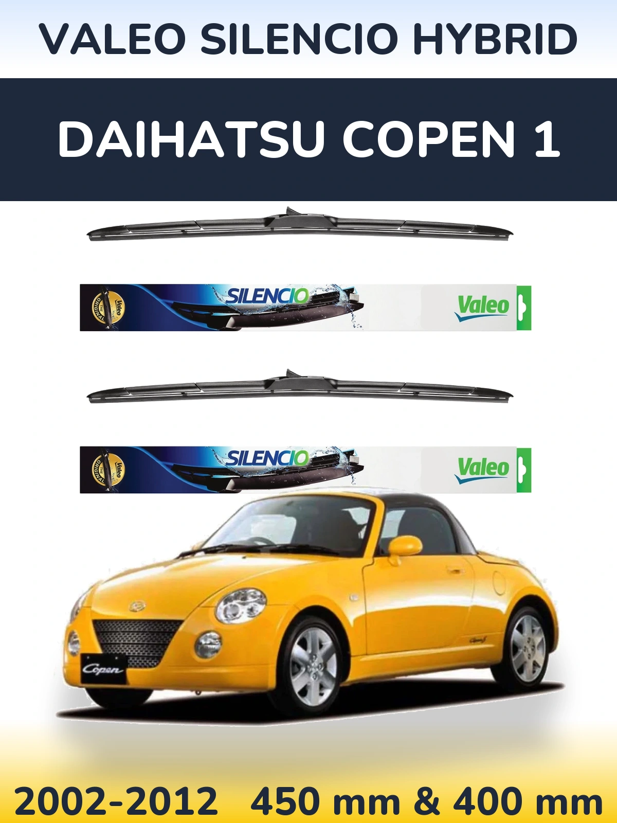 Torkarblad Valeo Silencio Hybrid för Daihatsu Copen 1